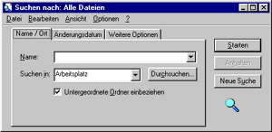 screenshot Suchmenü Windows